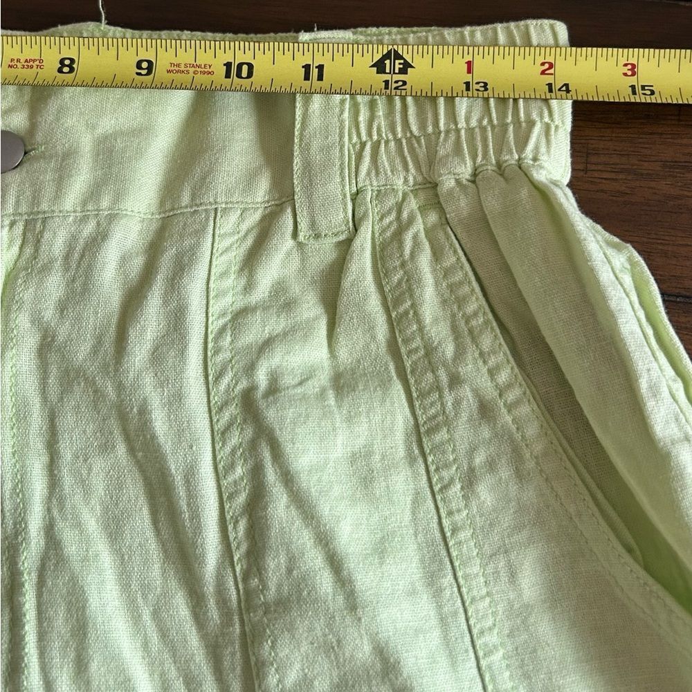 Urban Outfitters Myla Linen Blend Green Linen Cargo Pants Women’s Size Medium - Picture 7 of 13